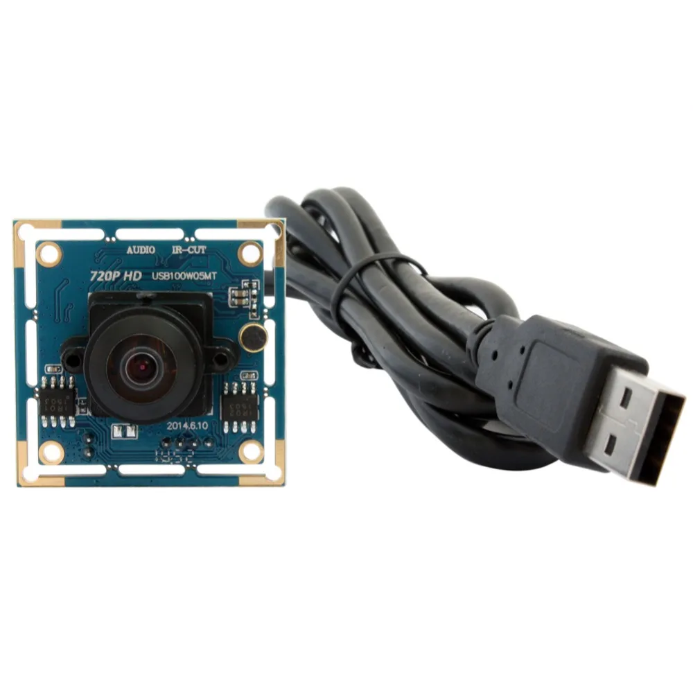 Датчик ELP HD CMOS OV9712 1 0 МП широкоугольная USB-камера модуль с объективом рыбий глаз на