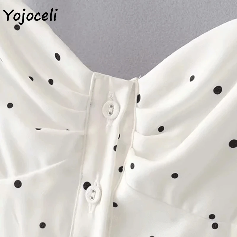 Yojoceli 2019 летнее платье с принтом в горошек для женщин повседневное пляжное мини