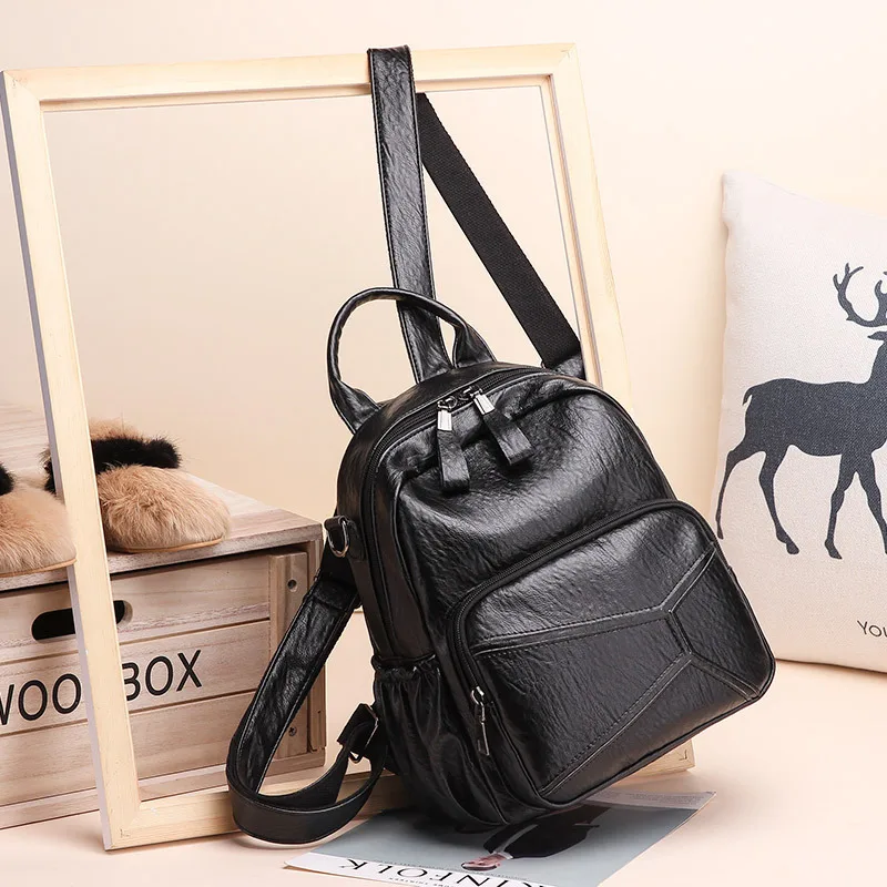 Кожаный рюкзак Mochilas Menina L Realer рюкзаки в Корейском стиле школьные сумки женский