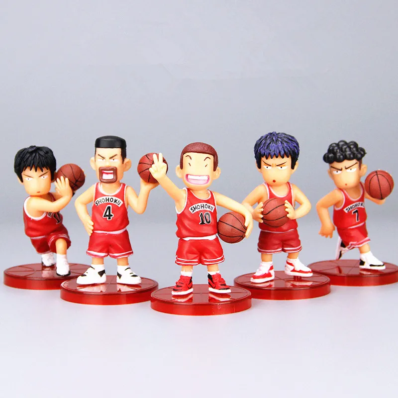 5pcs 8cm Anime SLAM DUNK PVC Figure Collectible Model Toy | Игрушки и хобби