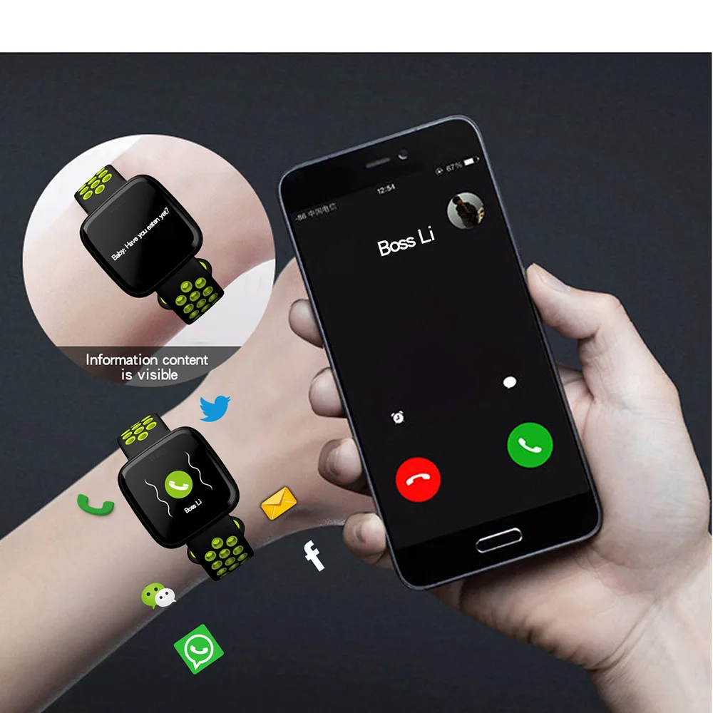 F15 Fitness Tracker Watch Smart Bracelet with Heart Rate Monitor Wristband for Android ios Smartphone Men Women | Электроника