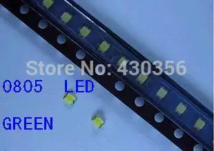 Бесплатная доставка 3000 шт. 0805 smd светодиодный высокий светильник зеленый