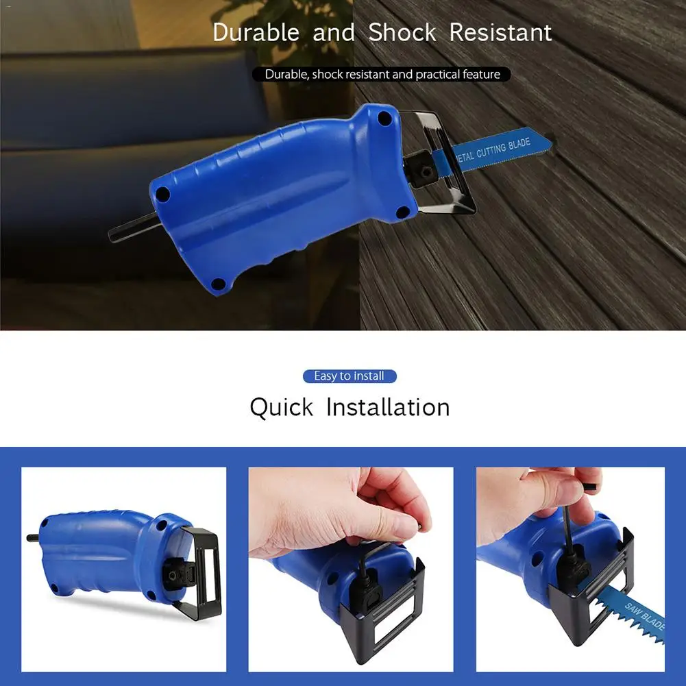 Портативная сабельная пила с 3 лезвиями электрическая дрель мощный инструмент