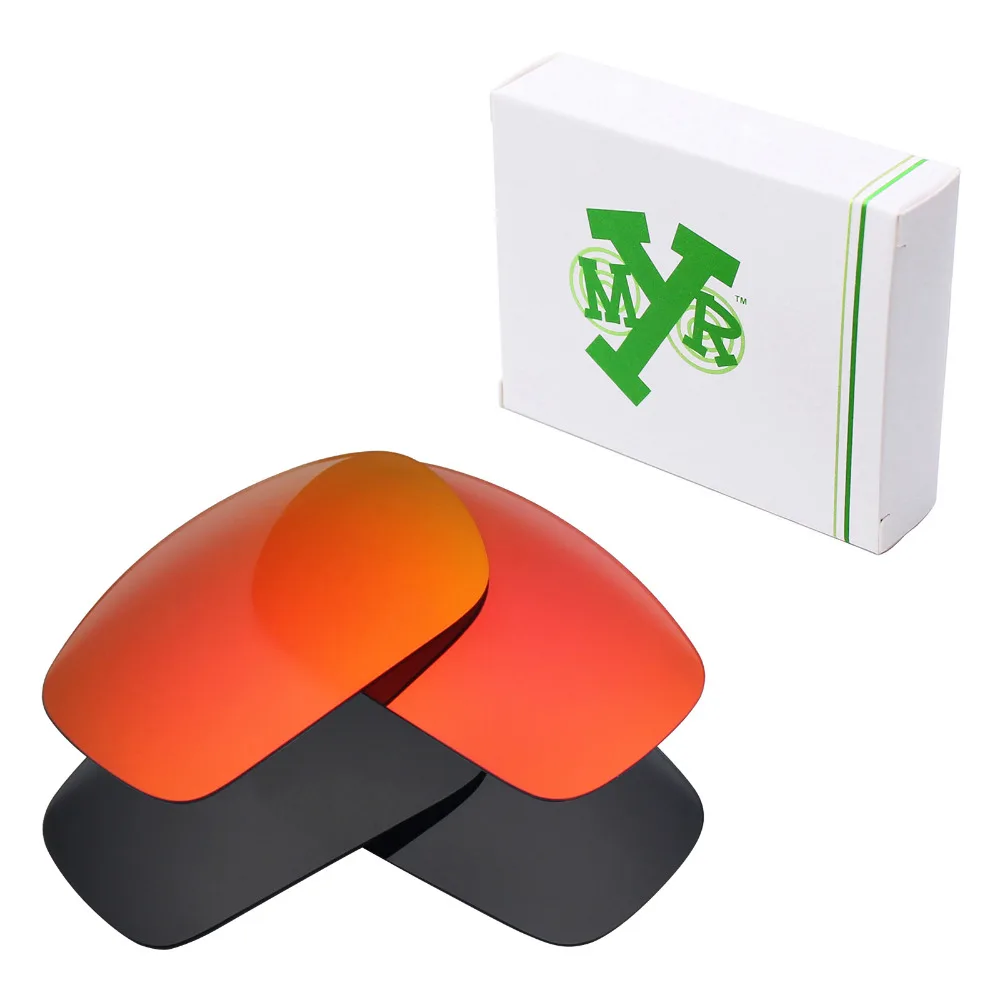 

2 пары поляризованных сменных линз SNARK для солнцезащитных очков Oakley X Squared X-Metal Stealth черного и огненно-красного цвета