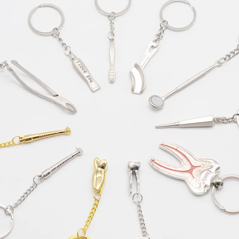 

Dental Clinic Keychain Gifts Fashion Dentist Culture Orthodontic Personalized Key Chain Keyring Accessiores