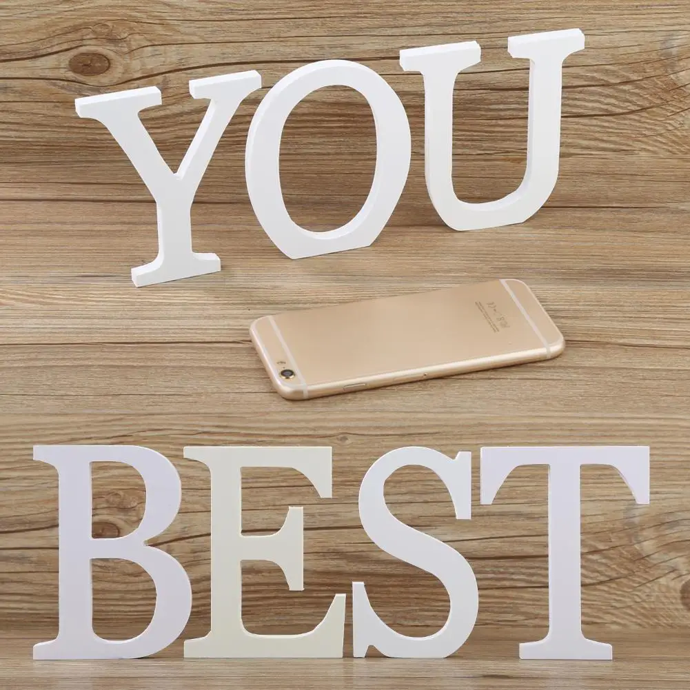 

1pc Thick Wooden Letters Alphabet Wedding Birthday Home Decorations Drop Shipping