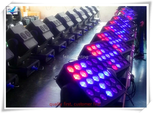 E-2pcs с Чехол 5x5 пикселей матрица 25X15 Вт RGBW led матрица сценический светильник с движущейся головкой