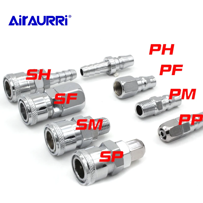 

Pneumatic fitting C type Quick connector High pressure coupling PP20 SP20 PM20 SM20 PF20 SF20 PH20 SH20 work on Air compressor