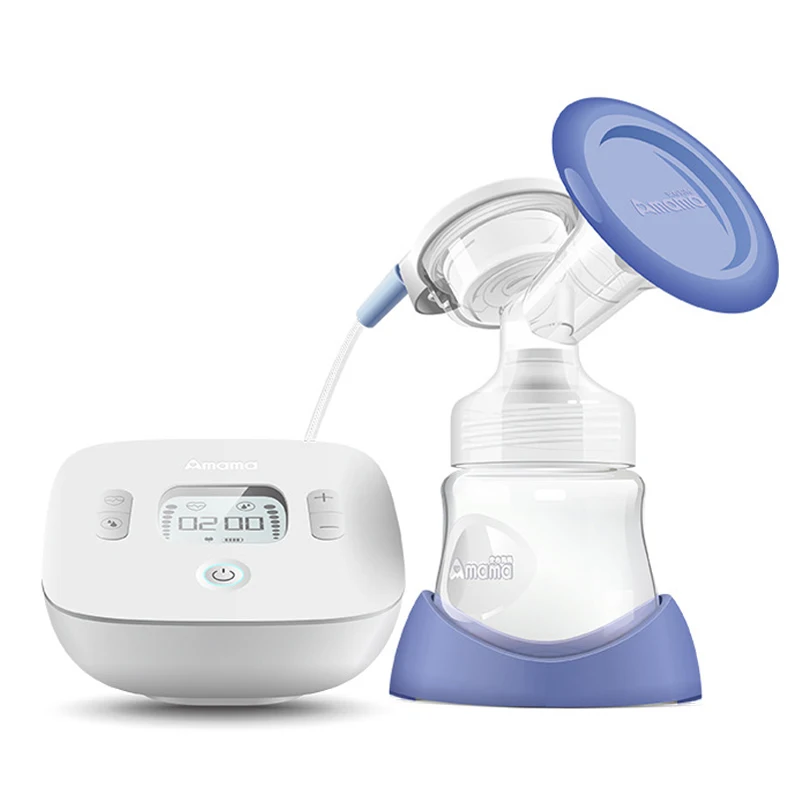 Белый Amama baby smart lcd USB Электрический молокоотсос ультра-тихий портативный молокоотсос с 9 регулируемые уровни всасывания - Цвет: Белый