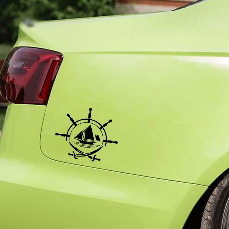 QYPF 15 7*13 1 см интересный декор для пляжа яхты корабля с парусами стикер стайлинга