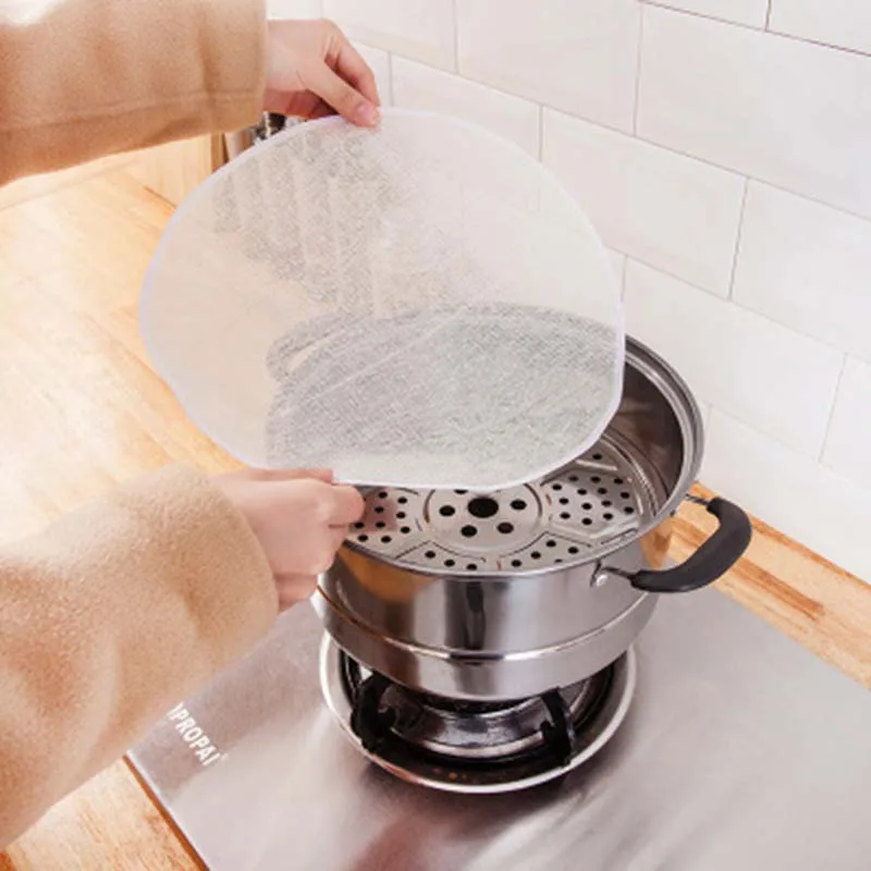 5 шт./компл. многоразовый натуральный чистый хлопок Пароварка ткань марля ящик