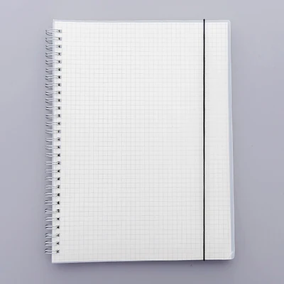5x5mm check paper 80 ПП Пластиковая крышка A5 B5 A4 катушки спиральная записная книжка 23 отверстия Бумага пустой блокнот и из крафт-бумаги 16 K 25 K - Цвет: 5x5mm check paper 80