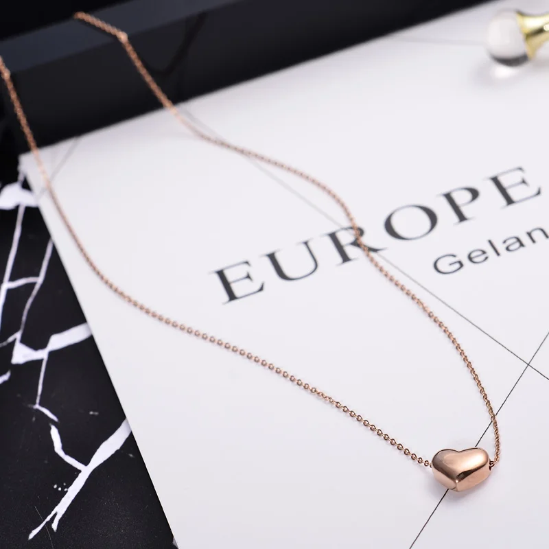 Модные брендовые женские ювелирные изделия YUN RUO цвет розового золота гладкое