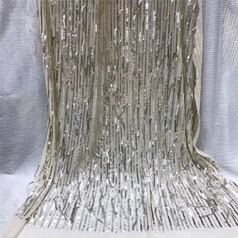 Кружевная ткань с блестками 5 ярдов в африканском стиле высокого качества из