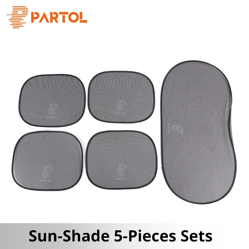 Partol черный марли Портативный автомобилей окна зонтики автомобиль обратно Windows