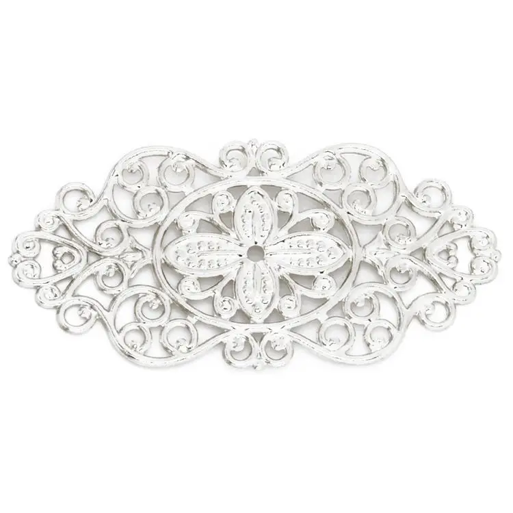 Белый золотой цвет латунные полые филигранные цветочные обертки коннекторы 20 шт.