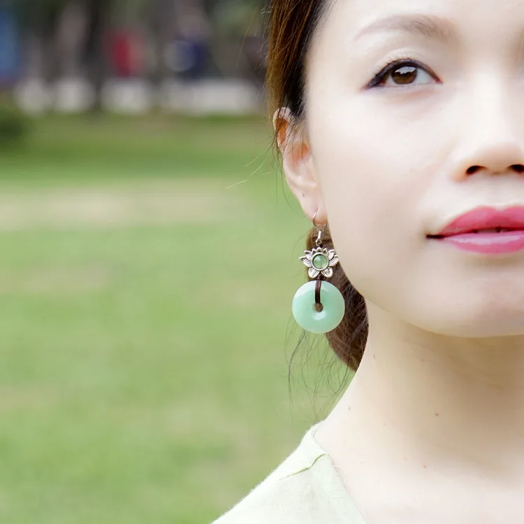 Бесплатная доставка оригинальный экзотический Buama камень серьги с пуговицами