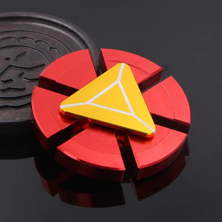 Ручной Спиннер Железный человек EDC Tri Spinner Игрушки непоседы металлический красный
