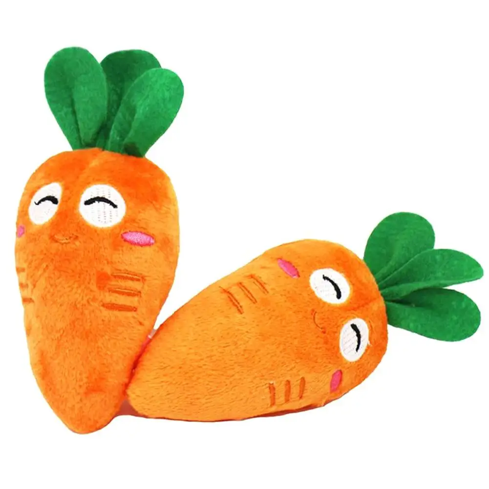 Милая плюшевая игрушка со смайликом и морковкой|Игрушки для собак| |