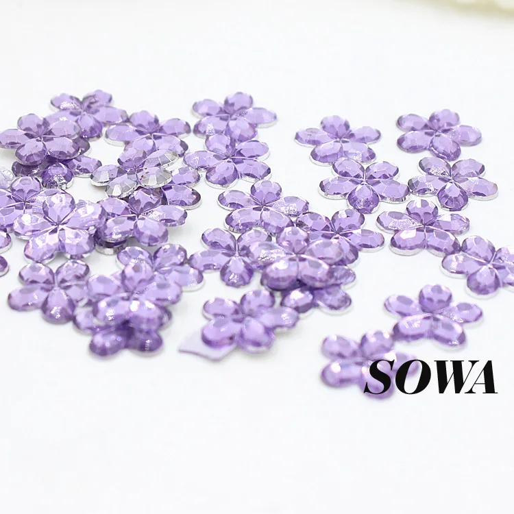 

Новая мода, Лидер продаж, 1000 шт./лот, 10 мм, Круглые, светло-фиолетовые цветки сливы, акриловые, с плоской задней поверхностью, дизайн ногтей «сделай сам»