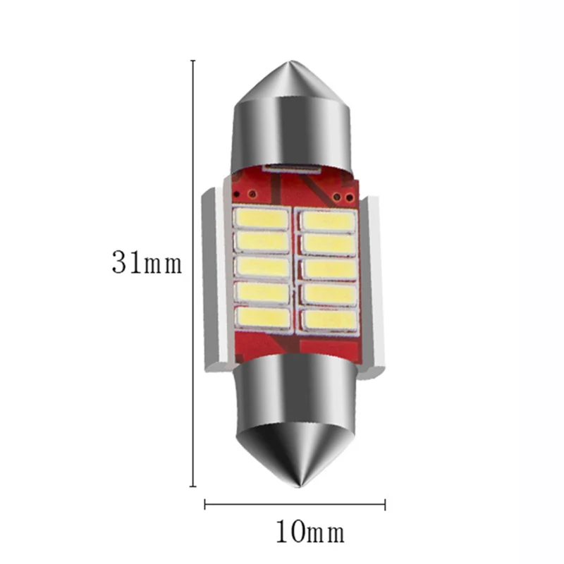 31mm 1 шт. 31 мм 36 мм 39 мм 41 мм C5W C10W CANBUS безотказный автомобильный фестонный SMD 4014 светодиодный автомобильный интерьерный купольный светильник лампа для чтения белый светильник - Испускаемый цвет: 31mm