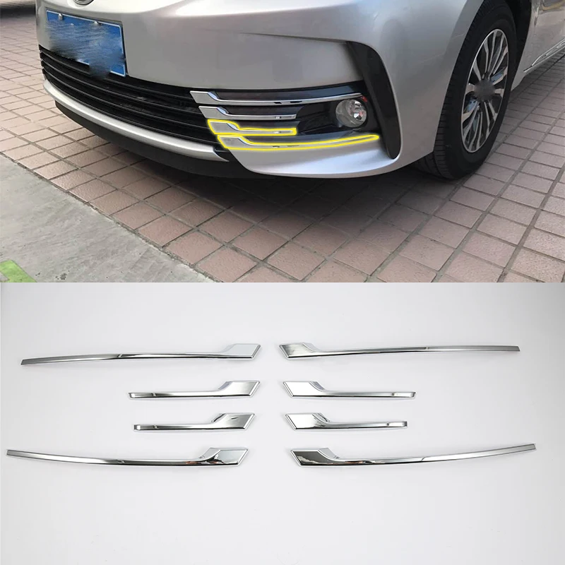 ABS Хром Внешний передний противотуманный фонарь нижняя крышка отделка для TOYOTA
