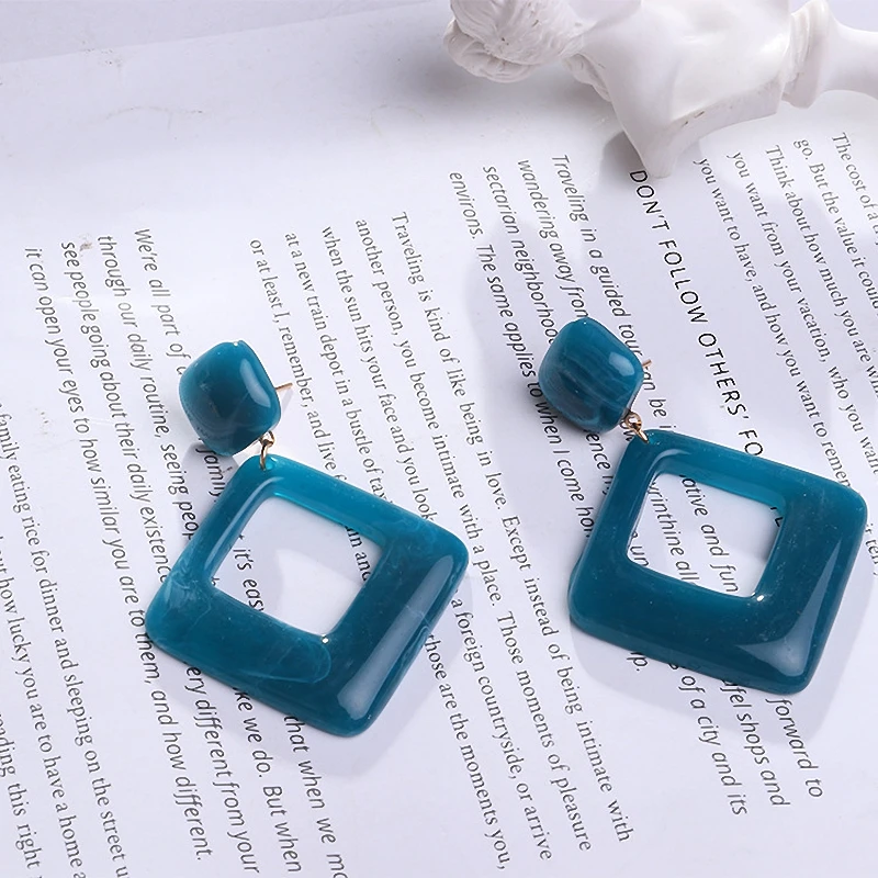 Винтажные серьги SUKI с подвеской из ацетатного волокна Черепаховые Женские