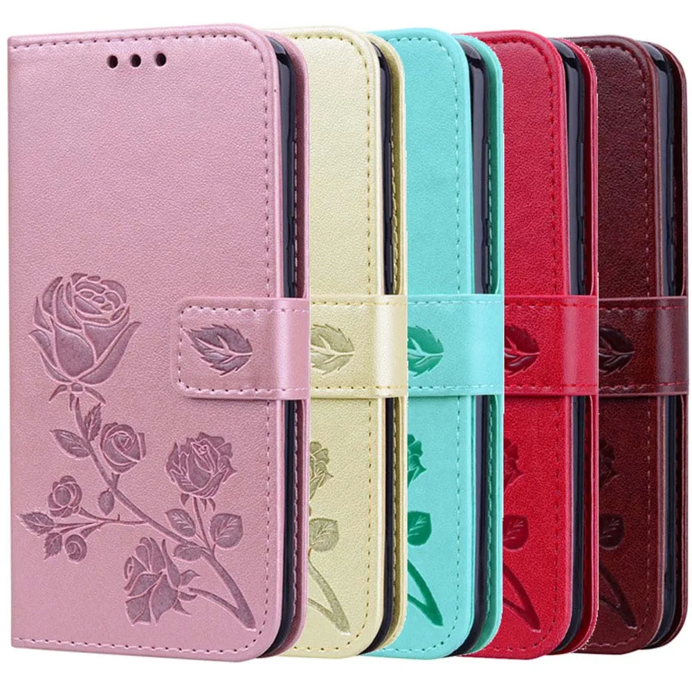 KISSCASE 3D цветок чехол для телефона из кожи на основе huawei Y5 Y6 Y7 Prime 2018 P20 P10 P8 P умные