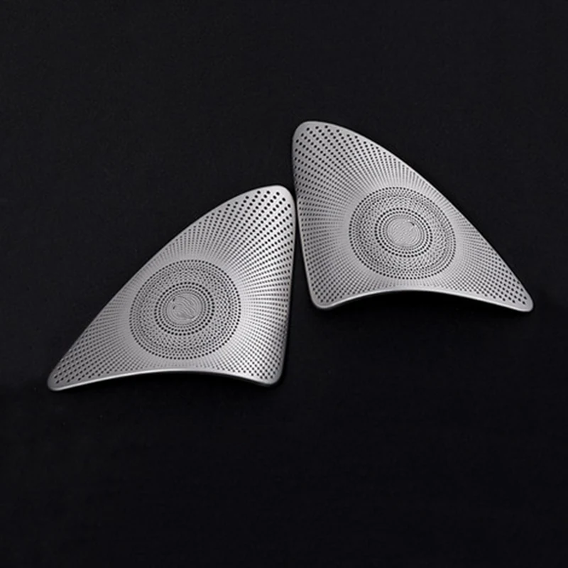 2x хромированная пластина из нержавеющей стали передняя дверь динамик панель