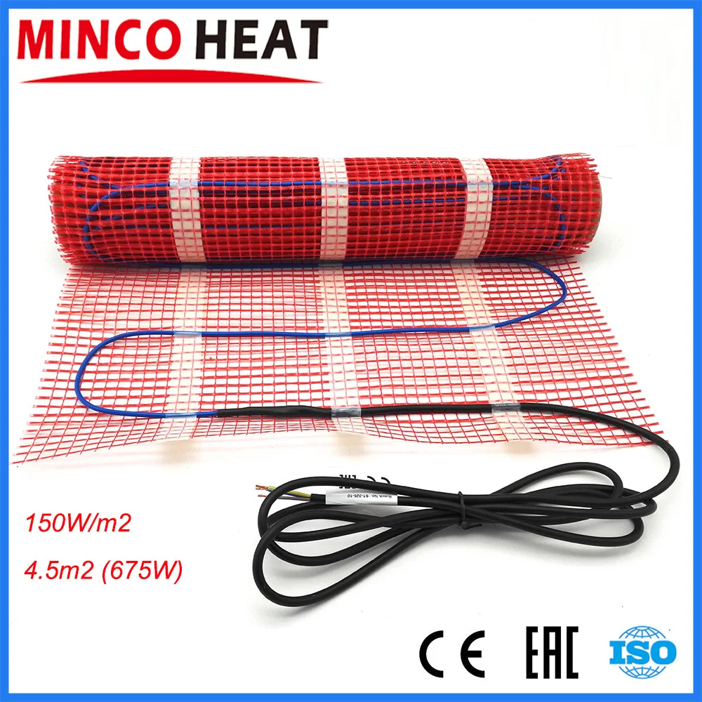 MINCO HEAT 4.5M2 675 Вт двухъядерный Электрический напольный нагревательные коврики для