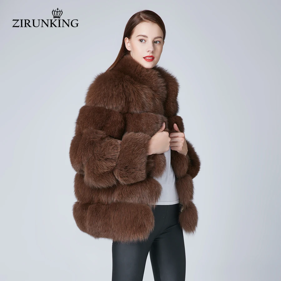 ZIRUNKING 2020 женский шарф из настоящей шерсти кролика Лисий мех пальто модные толстые