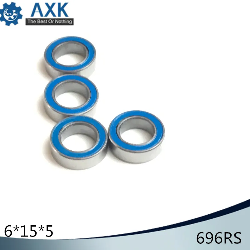 696RS подшипник ABEC-3 (10 шт.) 6*15*5 мм миниатюрный 696-2RS упорные шариковые подшипники RS 696