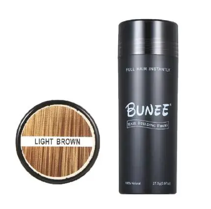 light brown fiber Волокна волос загуститель для роста волос распылитель для порошка для волос от облысения на кератиновых пластинах, противодействие обработки продуктов 10 Цвета 27,5 г - Цвет: light brown fiber