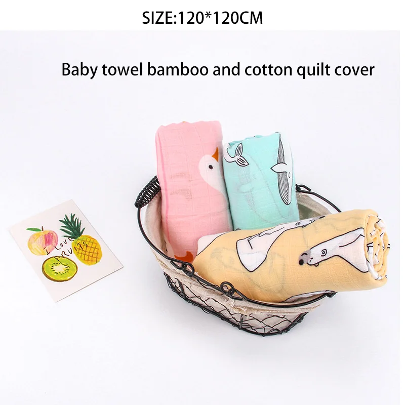 Baby Swaddling Blanket 100% Cotton Bamboo Swaddle Newborn Bath Towel Blankets Multi Designs Functions | Мать и ребенок