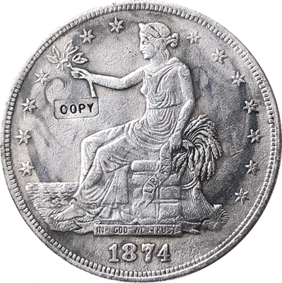 Копия монеты в долларах 1874 CC|coins american|coin containercopy sms |
