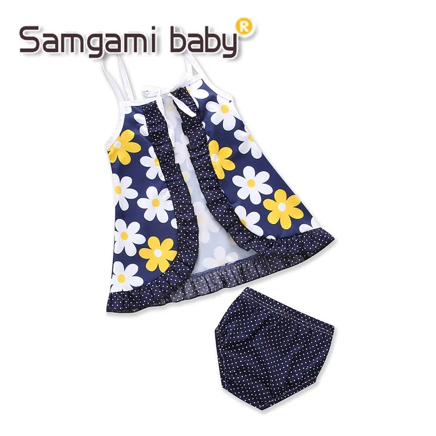 SAMGAMI/Летняя Одежда для новорожденных одежда маленьких девочек топ на бретельках