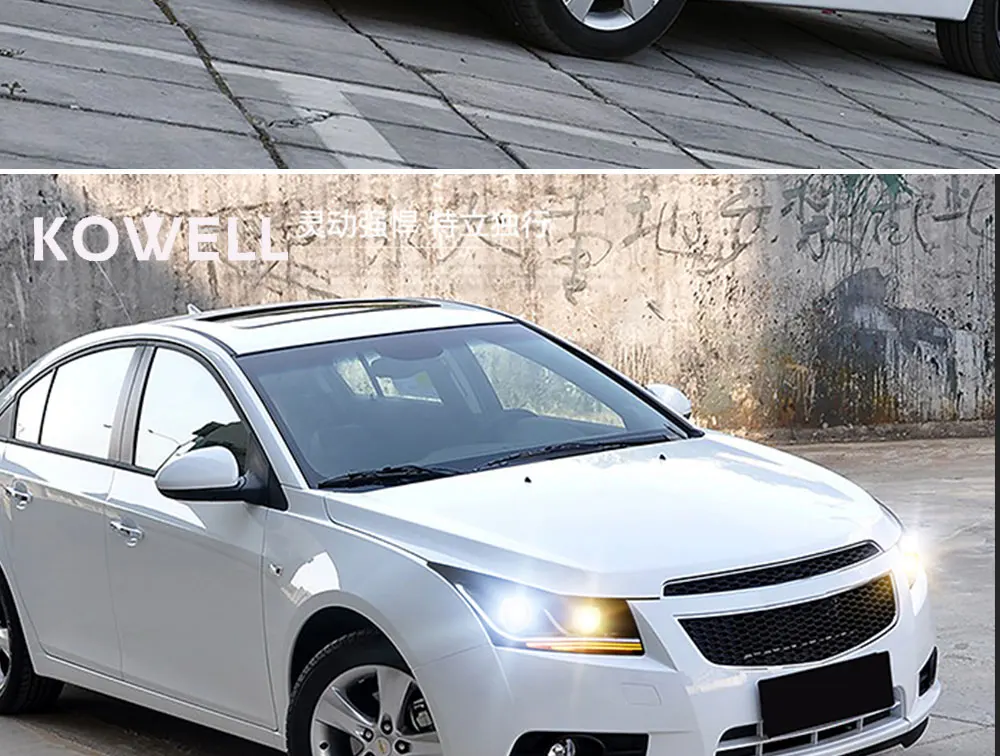 KOWELL автомобильный Стайлинг для Chevrolet Cruze фары 2009- светодиодный фары DRL Q5 Биксеноновые линзы Высокий Низкий луч парковка