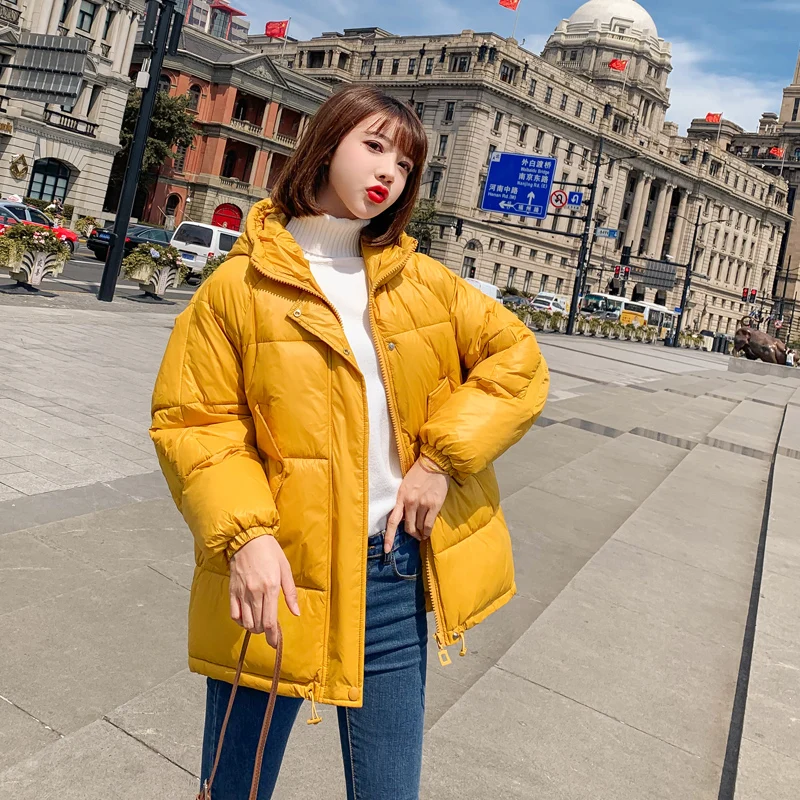 Parka Mujer 2019 Fall Winter Coat Loose Warm Cotton Padded Quilted Female Solid Color Snow Overcoat Parkas casaco feminino | Женская