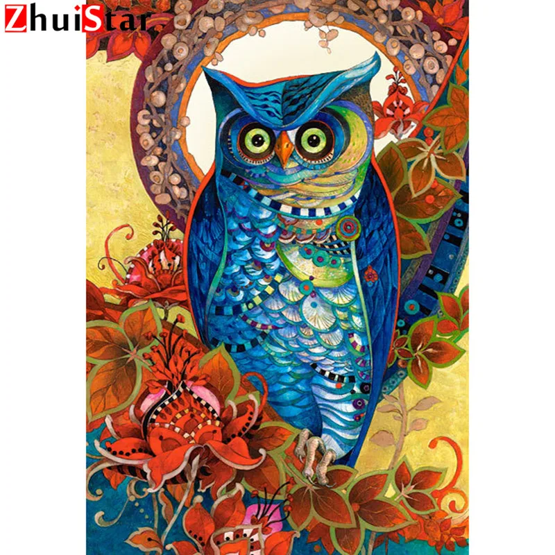 5D DIY diamond painting animal embroidery owl full square mosaic cross stitch decoration home XY1 | Дом и сад