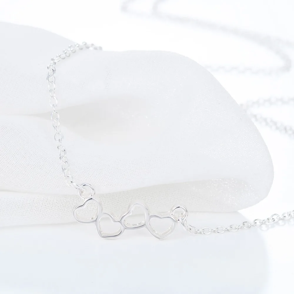 Чандлер золотое покрытие Conjoint любовь кулон ожерелье сердце для женщин массивные