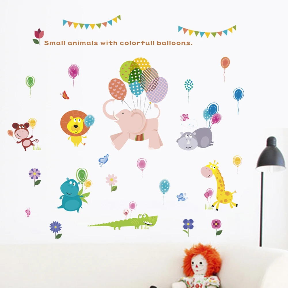 Детская Наклейка стикеры Дети Детские съемные животные милые декор для