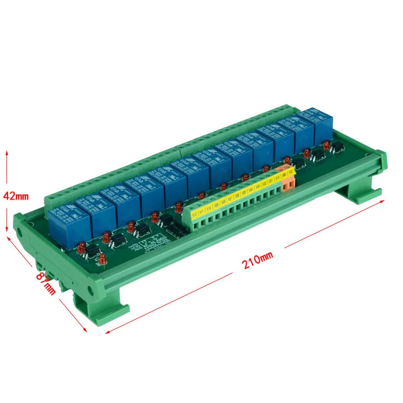 12 канальное триггерное напряжение Φ реальное релейный модуль для монтажа на DIN