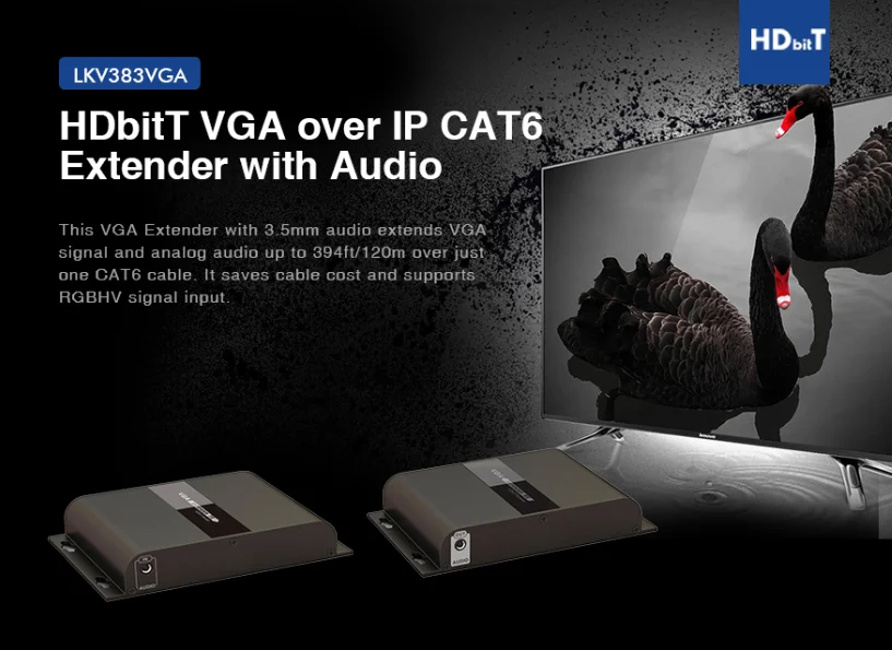 VGA видео и аудио удлинитель разветвитель по ethernet UTP cat5e/6 кабель до 120 м TCP/IP совместимый Один TX к N RX поддерживается