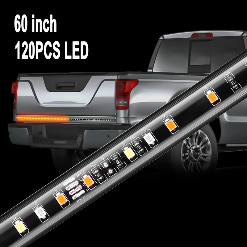 60 дюймов светодиодный грузовик световая балка на задний борт полосы