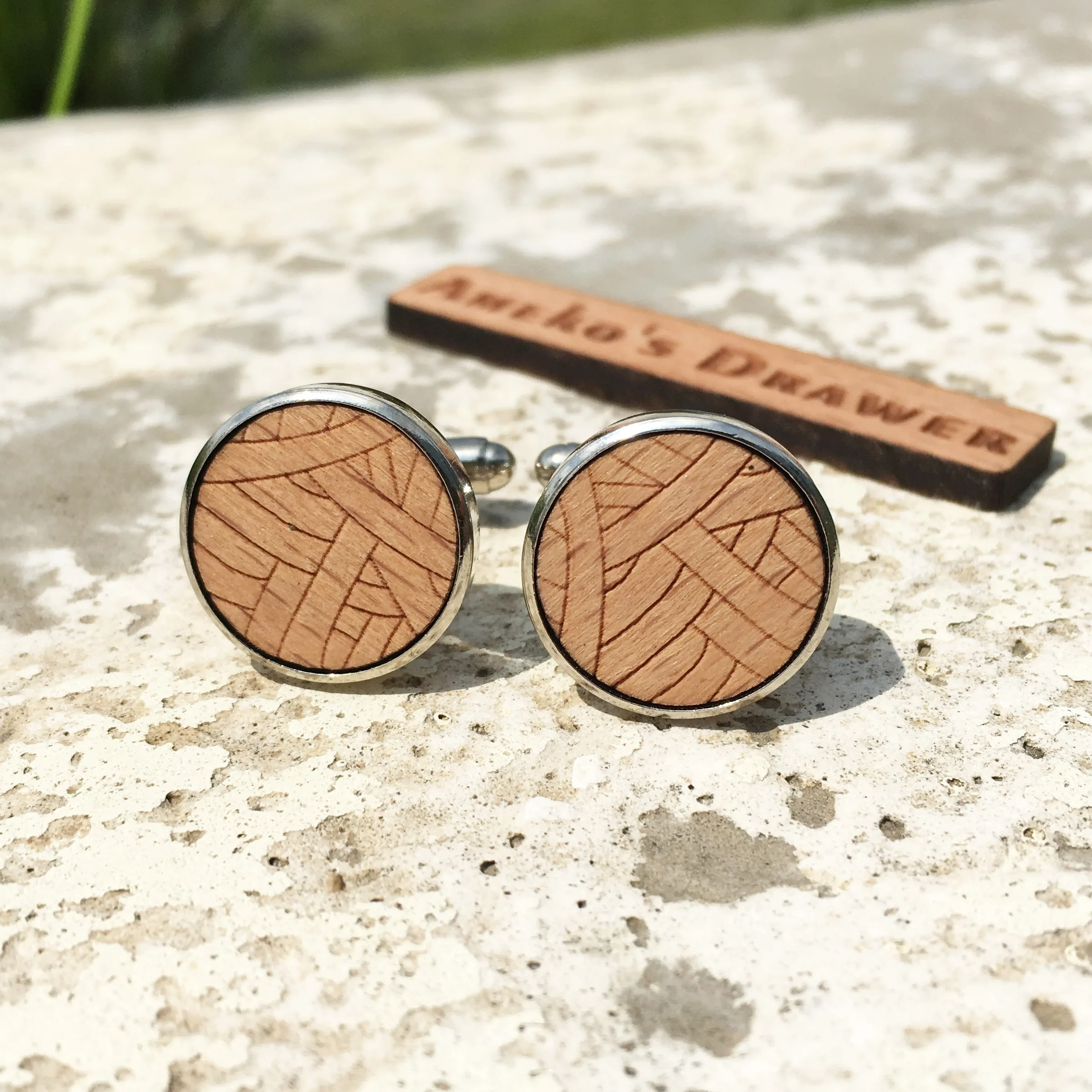 Классическая пряжа Бальные запонки шерсть шаровая манжета ссылка круглый