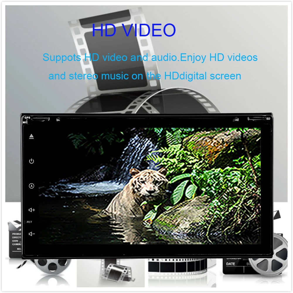 Универсальный автомобильный Dvd проигрыватель 6 95 дюйма 2 din Android 9 0 Gps умное радио