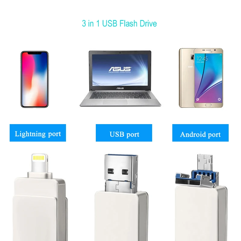 Металлический USB флеш-накопитель 32 ГБ 64 128 | Компьютеры и офис