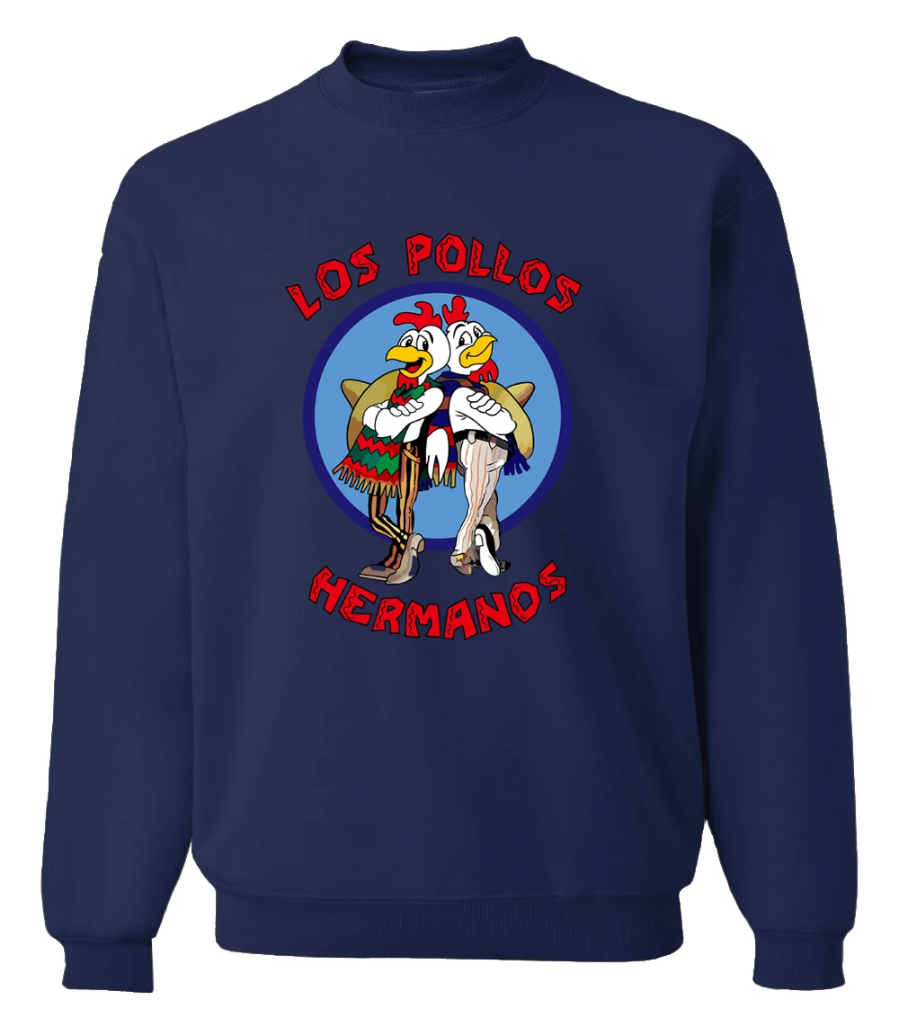 Мужские модные толстовки с надписью «Breaking Bad», LOS POLLOS Hermanos the Chicken Brothers, новинка, весенне-зимние модные толстовки с капюшоном, мужские S-2XL - Цвет: dark blue