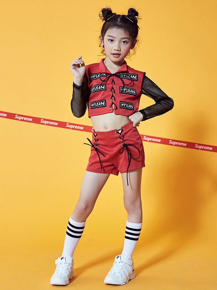 New girls jazz dance suit clothing dance clothes suit dance clothes exposed navel shorts long sleeve costume children aluminum foil clothing fire fighting suit fireman outside suit high tempreture protective clothes radiation proof clothes