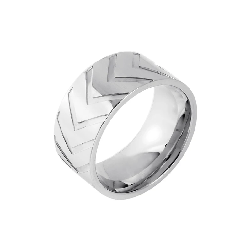 silver color Трендовые брендовые кольца из нержавеющей стали, розовое золото, круглые наконечники стрелы, широкие кольца для мужчин и женщин, ювелирные изделия, подарок для влюбленных - Цвет основного камня: silver color